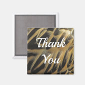 Aimant Merci Golden Brown Canard plume Appréciation (Recto/Verso)