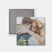 Aimant merci, golden calligraphy mariage photo (Recto/Verso)