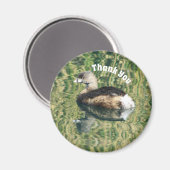 Aimant Merci Grebe et réflexion Appréciation photo (Recto/Verso)