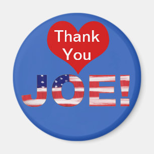 Aimant Merci JOE ! En bleu avec indicateur