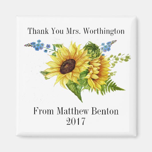 Aimant Merci magnétique (Devant)