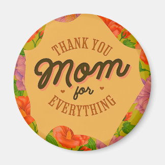 Aimant Merci Maman pour tout Salutation de la Fête des Mè