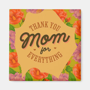 Aimant Merci Maman pour tout Salutation de la Fête des Mè