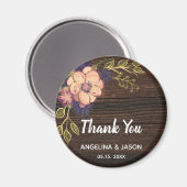 Aimant Merci Mariage bois Favor (Recto/Verso)