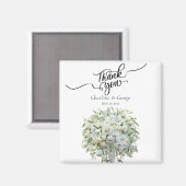 Aimant Merci Mariage Bouquet Fleur Mariage Faveur (Recto/Verso)