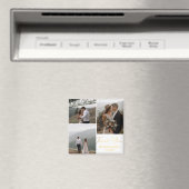 Aimant merci, mariage d'écriture dorée 3 photos (In Situ (Lave-vaisselle))