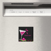 Aimant Merci martini à la pastèque rose (In Situ (Lave-vaisselle))