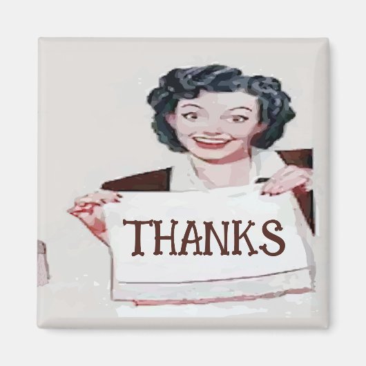 Aimant MERCI, modifier le texte (Devant)