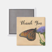 Aimant Merci Monarque Photo Papillon orange (Recto/Verso)