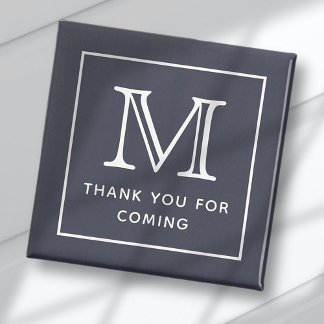 Aimant Merci Monogramme Chic Moderne Pour Venir