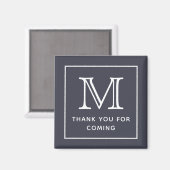 Aimant Merci Monogramme Chic Moderne Pour Venir (Recto/Verso)