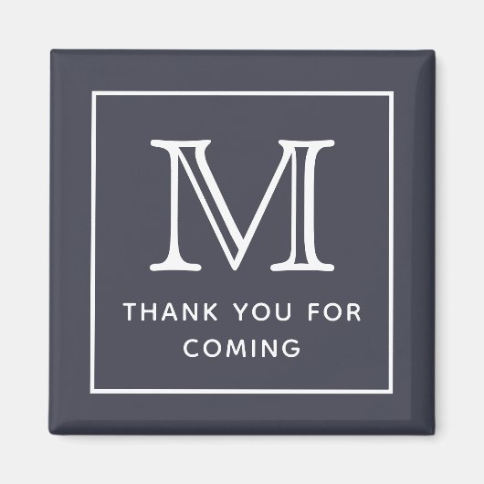 Aimant Merci Monogramme Chic Moderne Pour Venir (Devant)