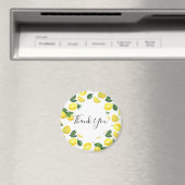 Aimant Merci Motif aux fruits aux citrons jaunes (In Situ (Lave-vaisselle))