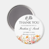 Aimant Merci nikah mariage musulman faveur floral (Recto/Verso)