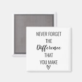 Aimant Merci N'Oubliez Jamais La Différence Que Vous Fait (Recto/Verso)