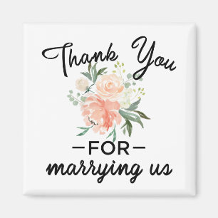 Aimant Merci officiel Mariage floral