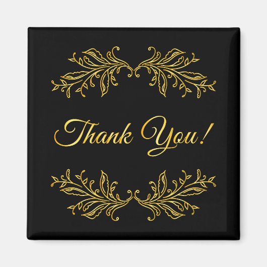 Aimant Merci Or Effet sur Noir Merci (Devant)