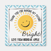 Aimant merci ou rendez mon avenir brillant (Devant)