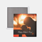 Aimant Merci papa, Fête des pères personnalisée (Recto/Verso)