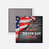 Aimant Merci patriotique (Recto/Verso)