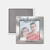 Aimant Merci personnalisé ! magnet-photo (Recto/Verso)