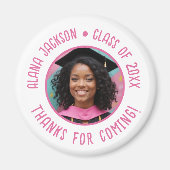 Aimant Merci photo de graduation personnalisée Favoriser (Devant)