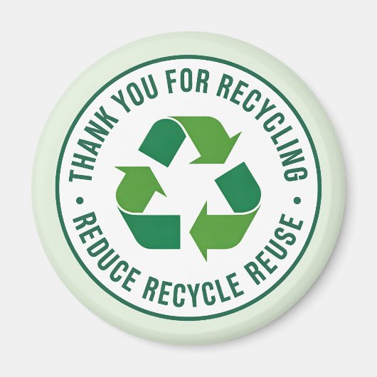 Aimant Merci pour le recyclage (Devant)