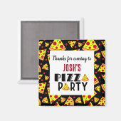 Aimant Merci pour les enfants à venir Pizza fête d'annive (Recto/Verso)