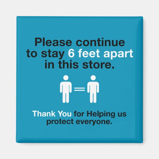 Aimant Merci Pour Pratiquer La Distance Sociale (Devant)