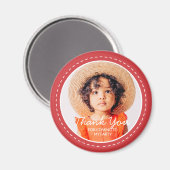 Aimant Merci Pour Venir Préppy Moderne Photo Personnalisé (Recto/Verso)