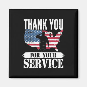 Aimant Merci Pour Votre Service Vétéran Patriot Militar