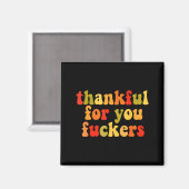 Aimant Merci pour vous Forers Thanksgiving Joyeux Dinde (Recto/Verso)