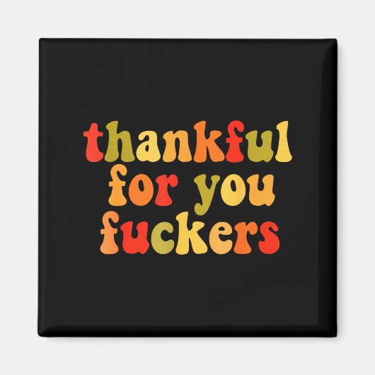 Aimant Merci pour vous Forers Thanksgiving Joyeux Dinde (Devant)