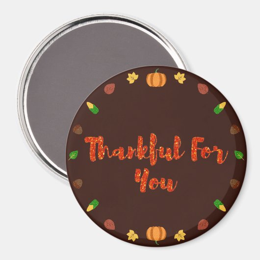 Aimant Merci Pour Vous, Thanksgiving (Recto/Verso)