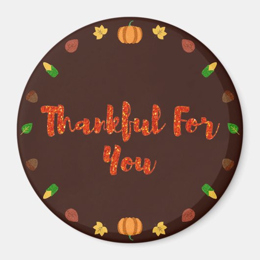 Aimant Merci Pour Vous, Thanksgiving (Devant)