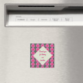 Aimant Merci Professeur Beau rose rose Motif (In Situ (Lave-vaisselle))