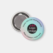 Aimant Merci Professionnel Personnalisé Chic Pastel Gradi (Recto/Verso)