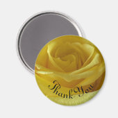Aimant Merci Rose Jaune Photo Jardin Fleur (Recto/Verso)