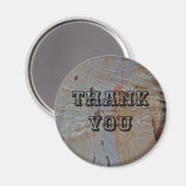 Aimant Merci rustique Barre Motif Photo Nature (Recto/Verso)