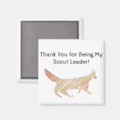 Aimant Merci Scout Leader Fox (Recto/Verso)