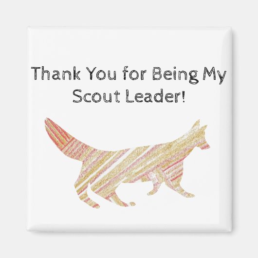Aimant Merci Scout Leader Fox (Devant)