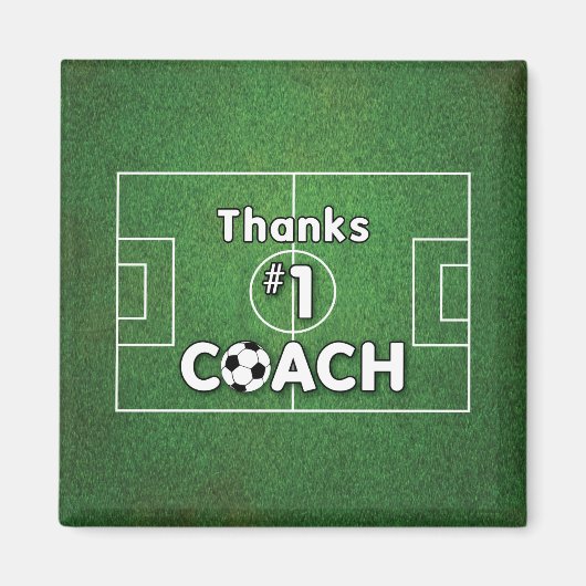 Aimant Merci Soccer Coach Grass Field (Devant)