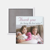 Aimant Merci Soeur Photo (Recto/Verso)