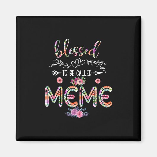 Aimant Mère Béni D'Être Appelée Maman Et Mème Fleur (Devant)