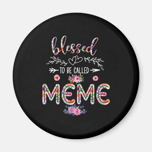 Aimant Mère Béni D'Être Appelée Maman Et Mème Fleur (Devant)