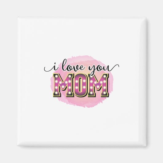 Aimant Mère cadeau Je t'aime Maman (Devant)