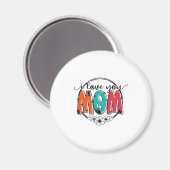 Aimant Mère Cadeau Je t'aime Mère (Recto/Verso)