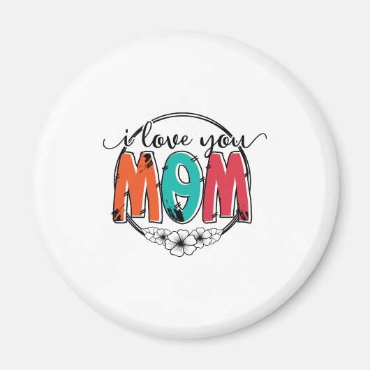 Aimant Mère Cadeau Je t'aime Mère (Devant)