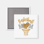 Aimant Mère de basket-ball Mère Leopard Basketball Senior (Recto/Verso)