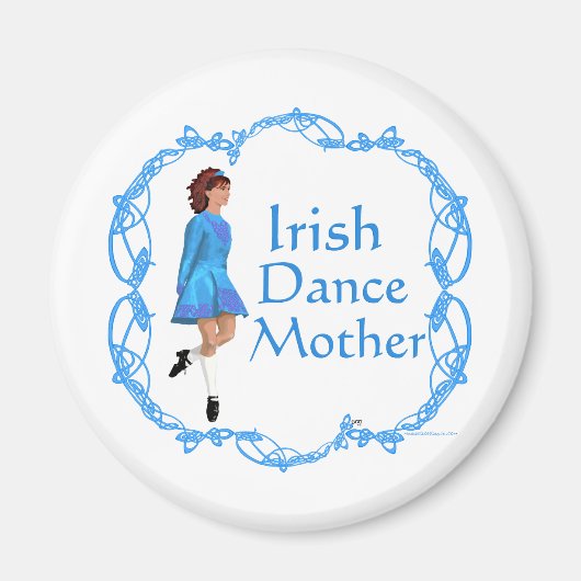 Aimant Mère de danse irlandaise - Bleu (Devant)